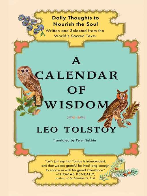 Title details for A Calendar of Wisdom by Peter Sekirin - Wait list